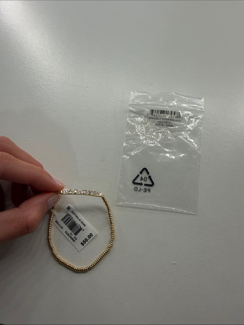 Kendra Scott NWT Gold Addison Stretch Bracelet